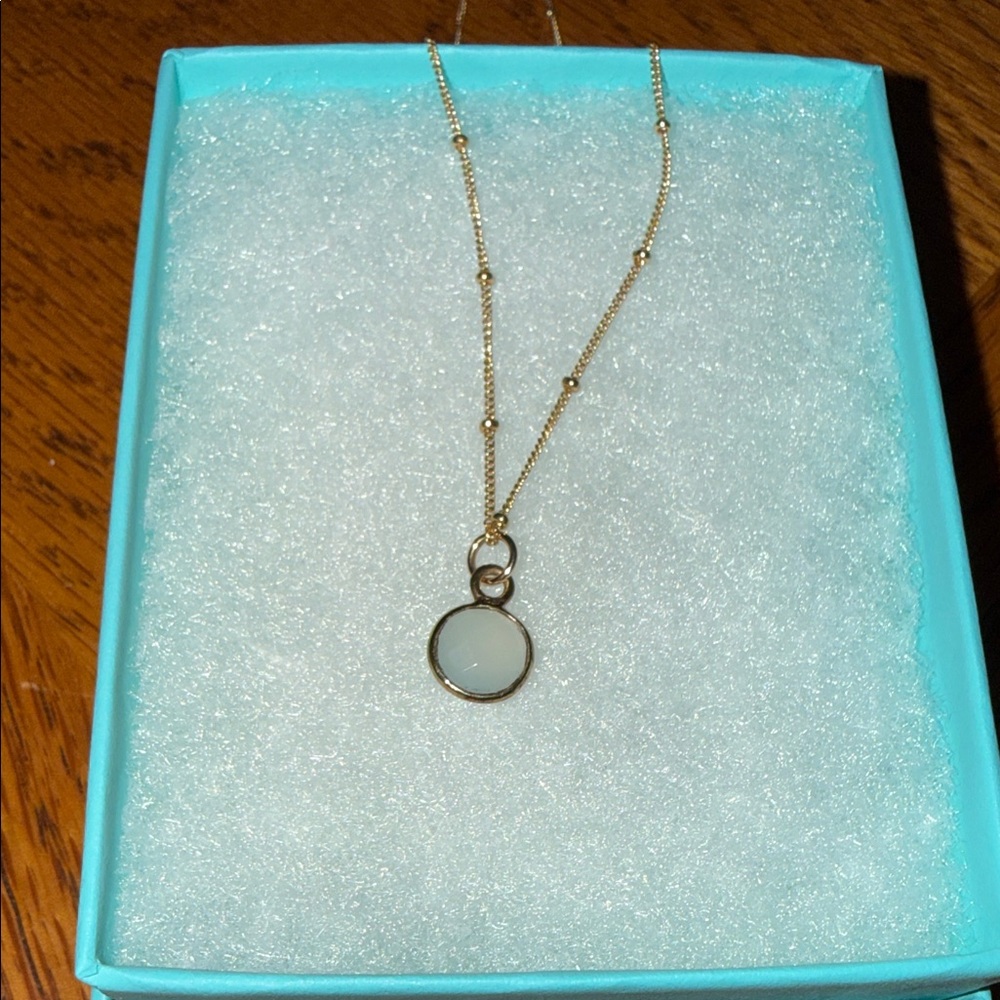 Aqua gemstone necklace